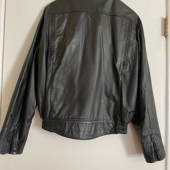 Vintage Hein Gericke Echt Leder Black Genuine Leather Motorcycle Jacket 38 - Picture 4 of 17